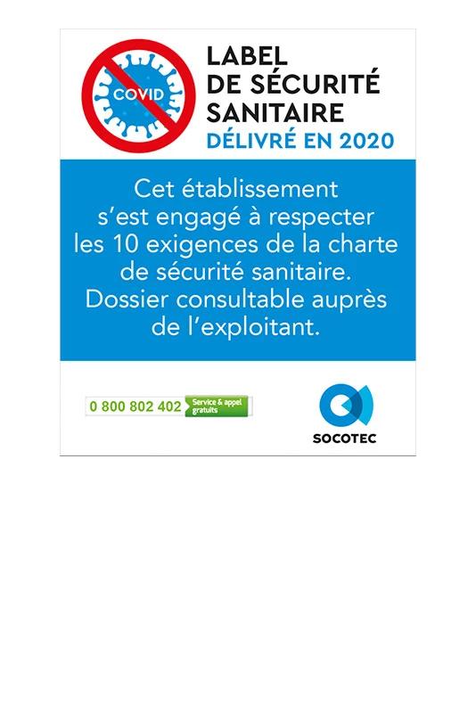 Label de sécurité sanitaire SOCOTEC Label de securite sanitaire SOCOTEC