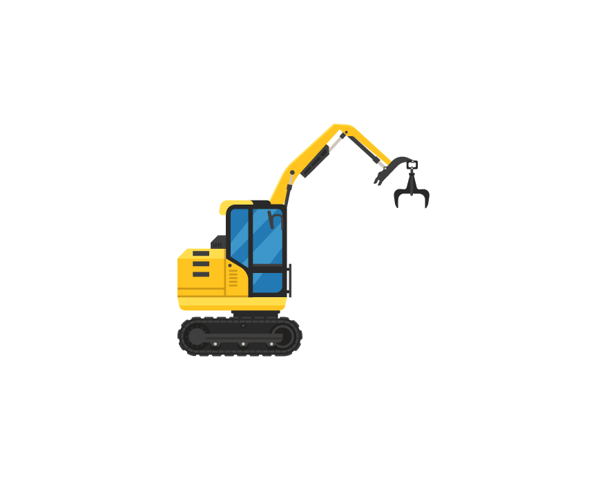 Illustration d'un engin de chantier