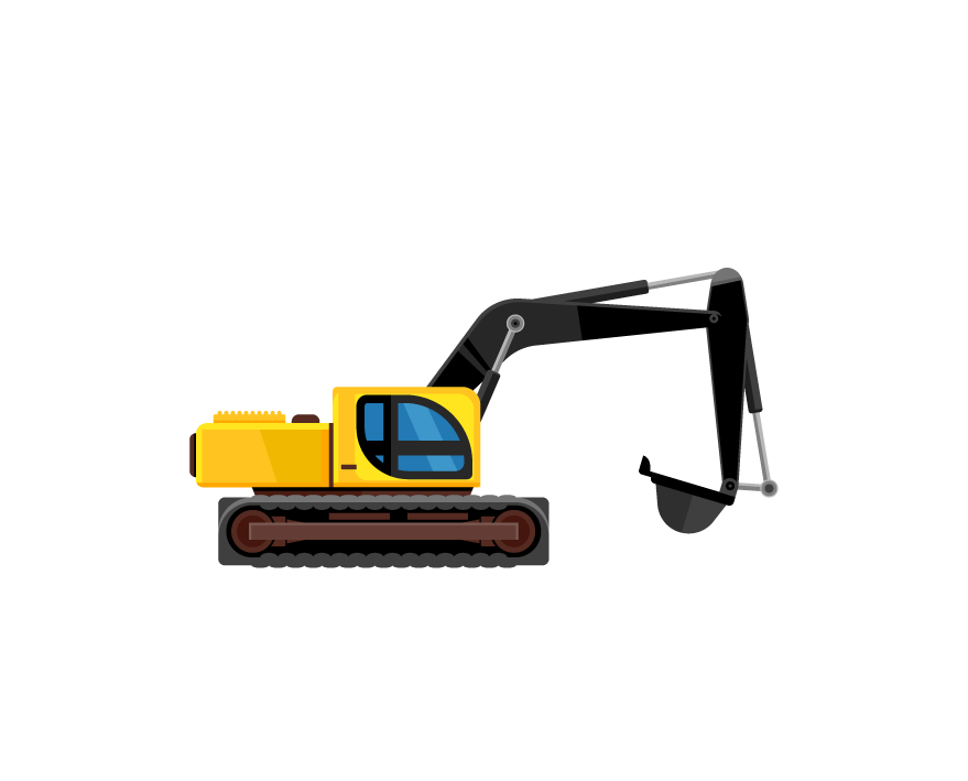 Illustration d'un engin de chantier