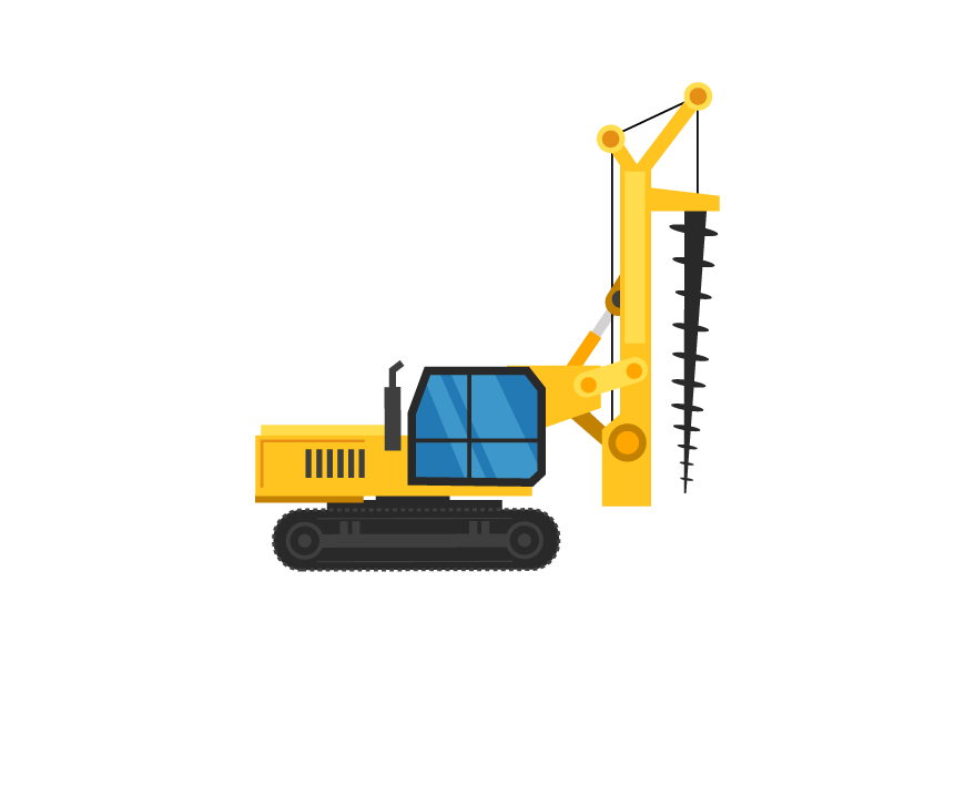 Illustration d'un engin de chantier